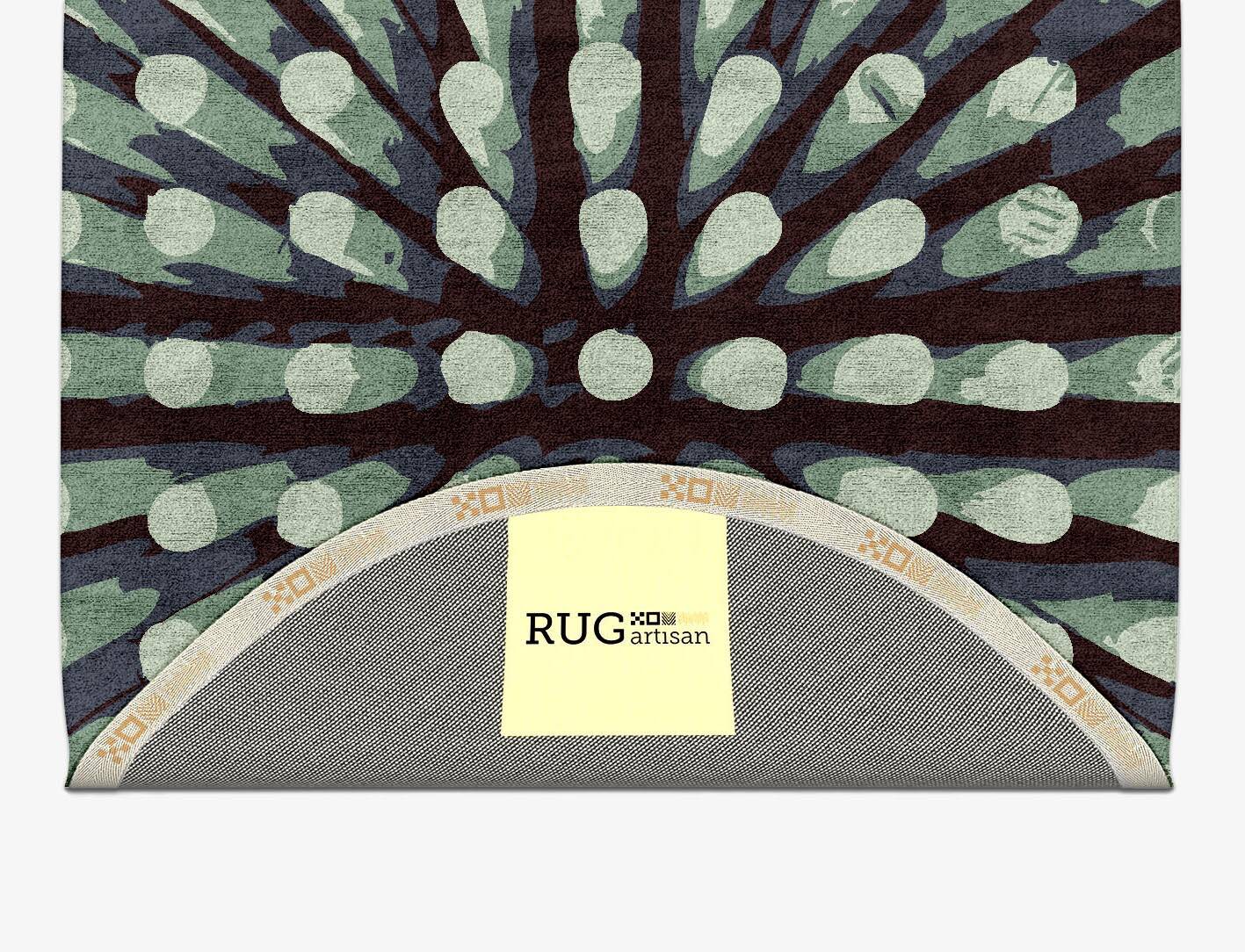 Nucleus Abstract Capsule Hand Tufted Bamboo Silk Custom Rug by Rug Artisan