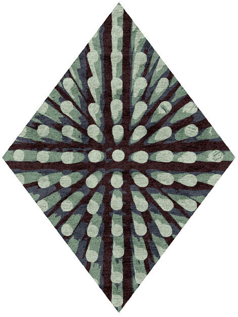 Nucleus Abstract Diamond Hand Tufted Bamboo Silk Custom Rug by Rug Artisan