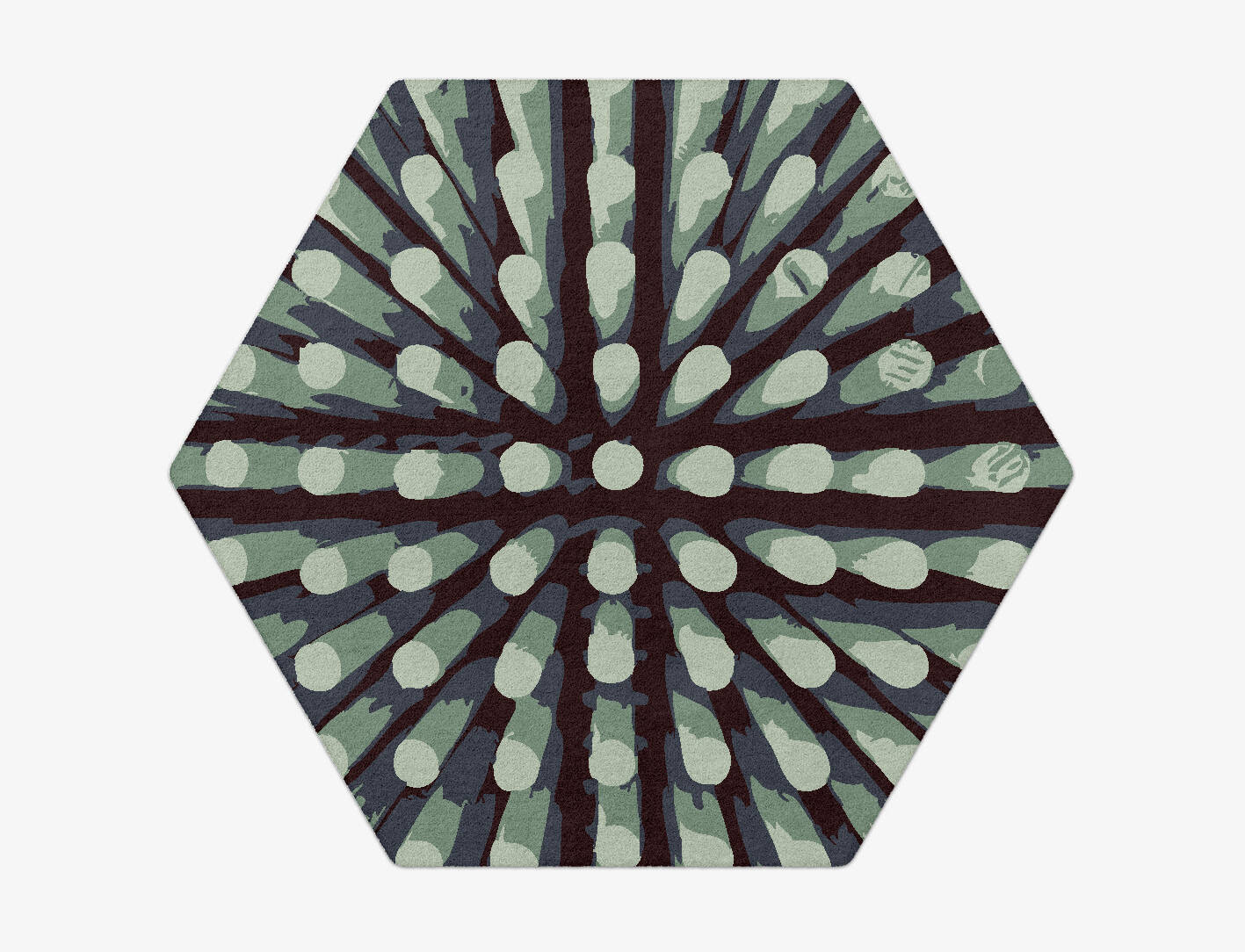 Nucleus Abstract Hexagon Hand Tufted Pure Wool Custom Rug by Rug Artisan