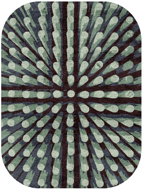 Nucleus Abstract Oblong Hand Tufted Bamboo Silk Custom Rug by Rug Artisan