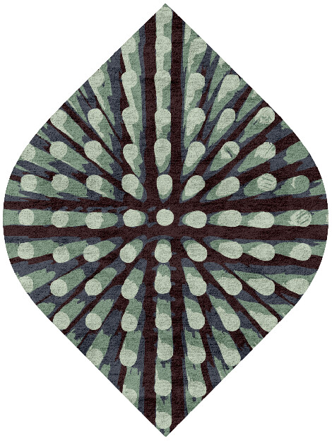 Nucleus Abstract Ogee Hand Tufted Bamboo Silk Custom Rug by Rug Artisan