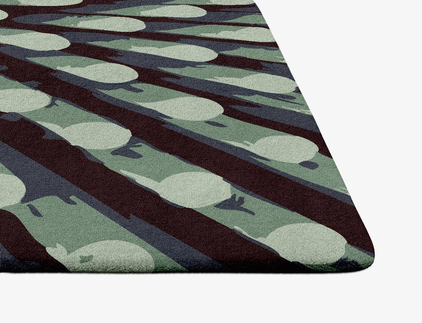 Nucleus Abstract Ogee Hand Tufted Pure Wool Custom Rug by Rug Artisan
