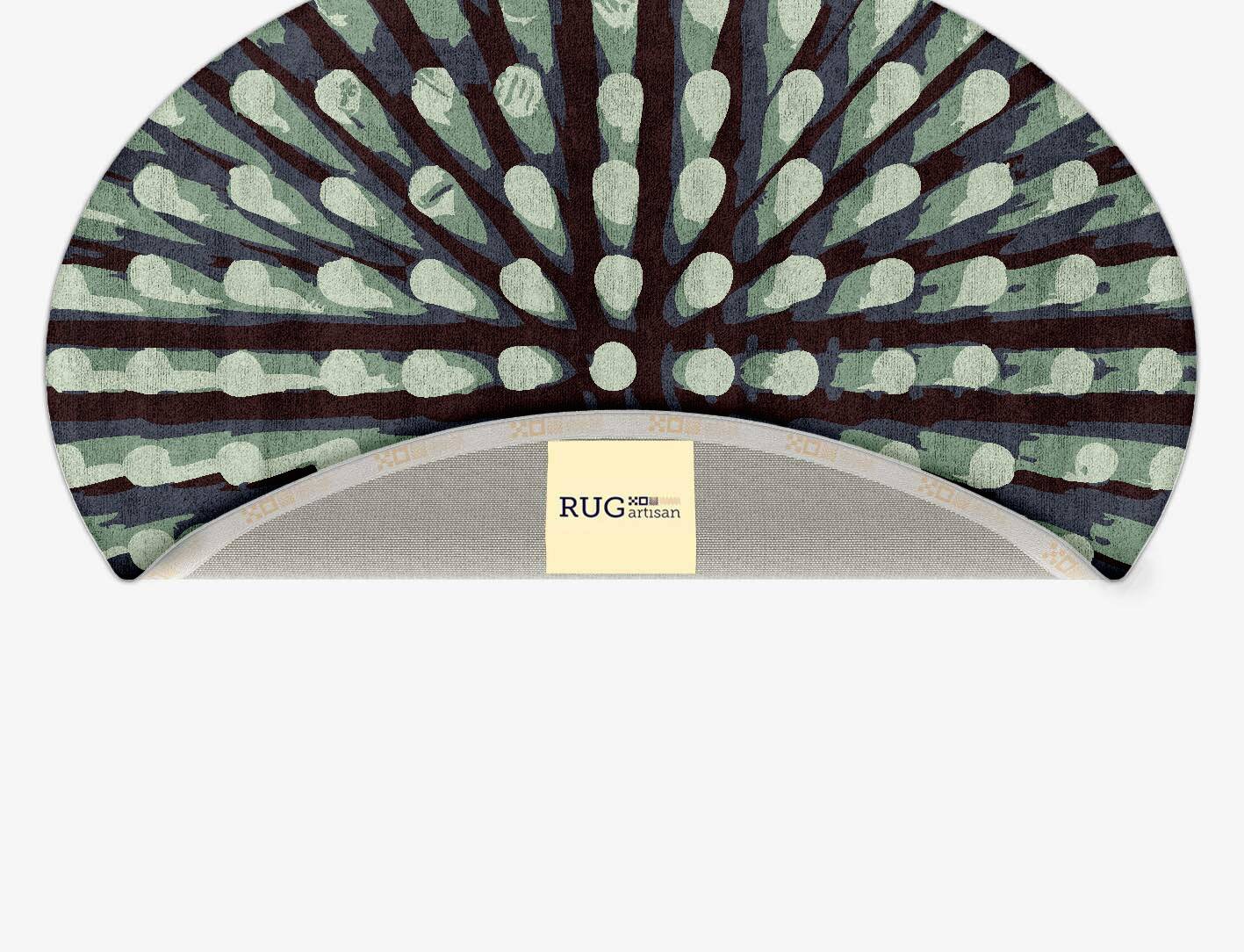 Nucleus Abstract Oval Hand Tufted Bamboo Silk Custom Rug by Rug Artisan