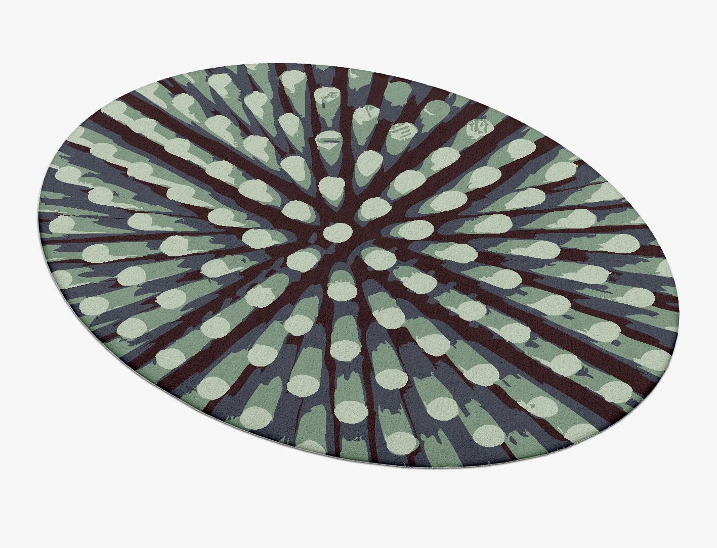 Nucleus Abstract Oval Hand Tufted Pure Wool Custom Rug by Rug Artisan