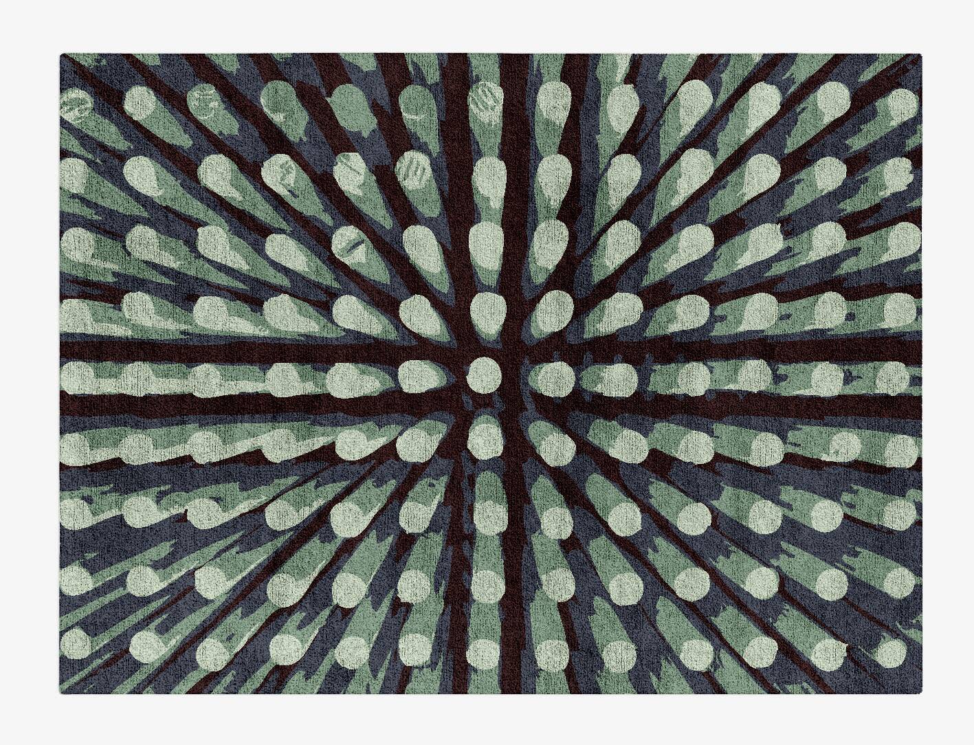 Nucleus Abstract Rectangle Hand Tufted Bamboo Silk Custom Rug by Rug Artisan
