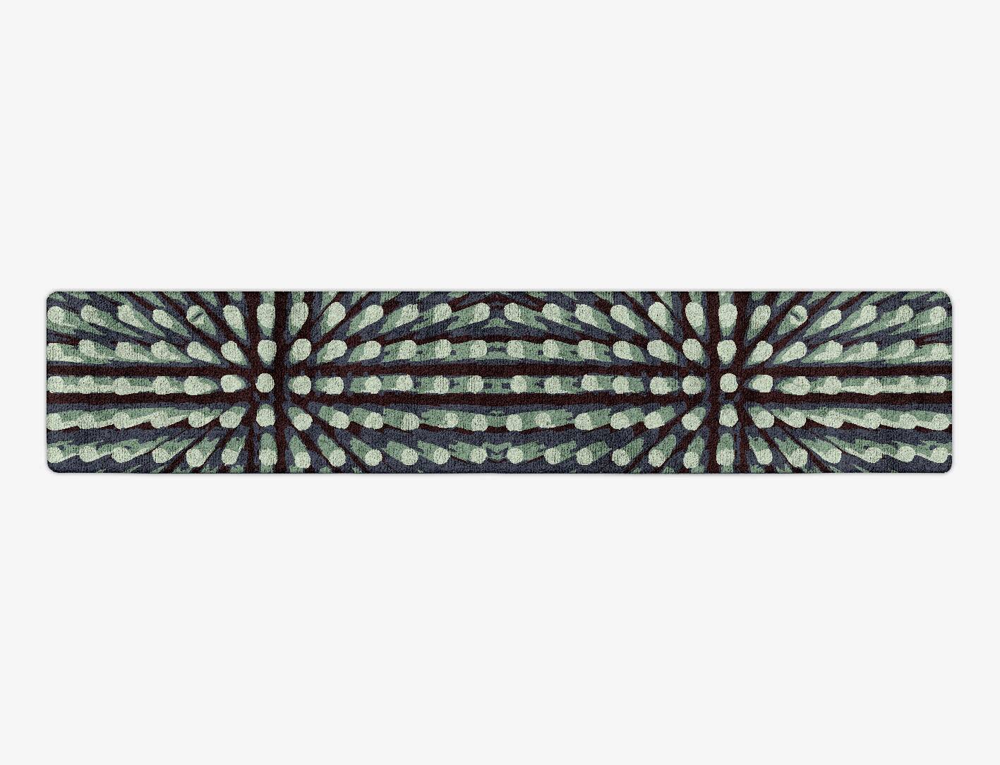 Nucleus Abstract Runner Hand Tufted Bamboo Silk Custom Rug by Rug Artisan