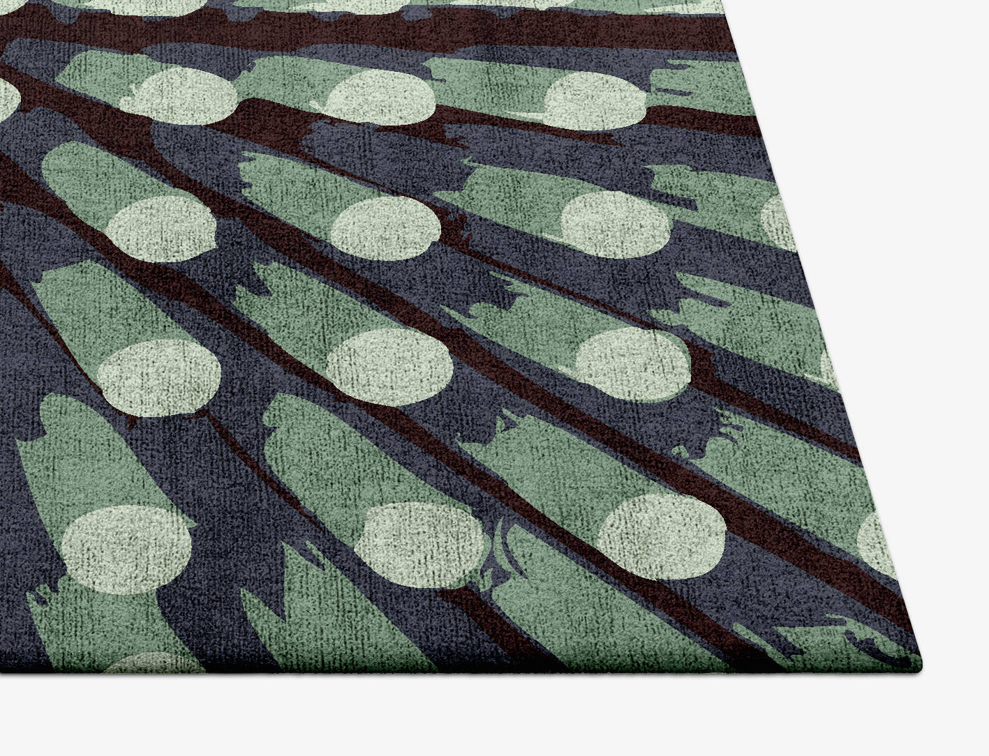 Nucleus Abstract Square Hand Tufted Bamboo Silk Custom Rug by Rug Artisan