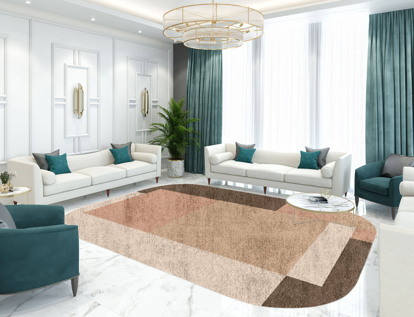 Oblivion  Oblong Hand Knotted Bamboo Silk Custom Rug by Rug Artisan