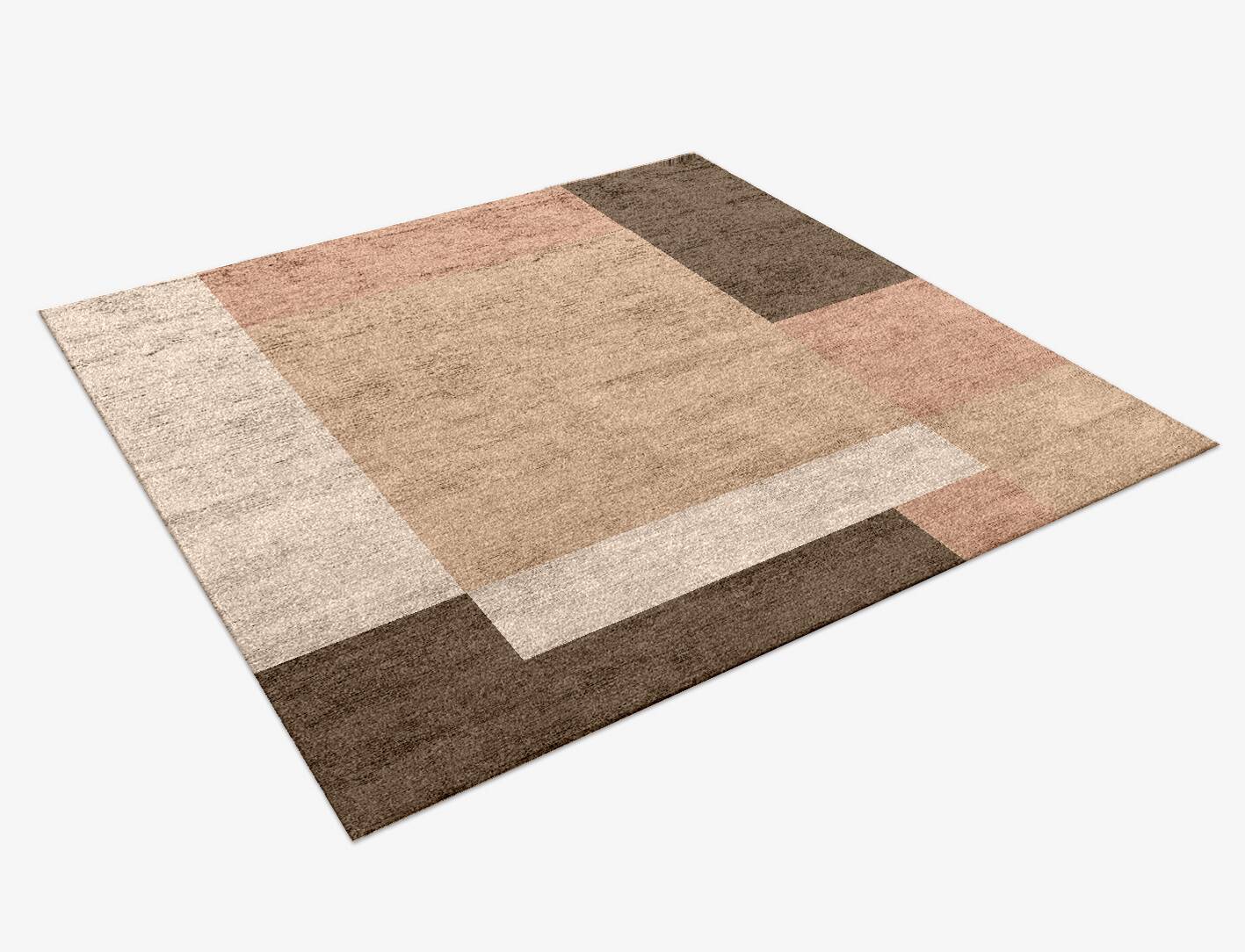Oblivion  Square Hand Knotted Bamboo Silk Custom Rug by Rug Artisan