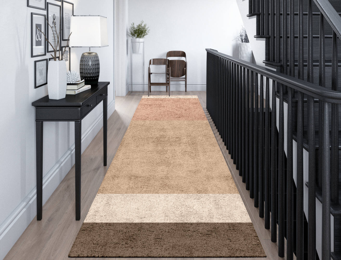 Oblivion  Runner Hand Tufted Bamboo Silk Custom Rug by Rug Artisan
