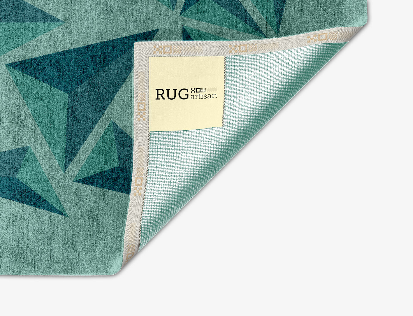 Obtuse Geometric Arch Hand Knotted Bamboo Silk Custom Rug by Rug Artisan