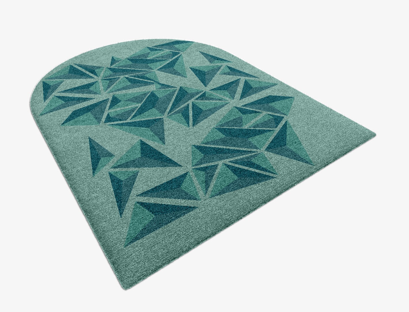 Obtuse Geometric Arch Hand Knotted Tibetan Wool Custom Rug by Rug Artisan