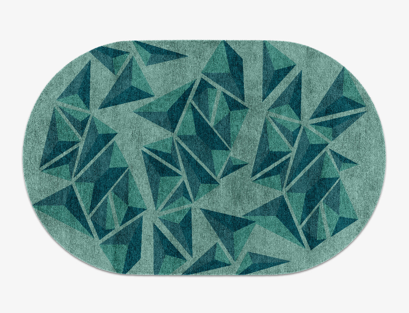 Obtuse Geometric Capsule Hand Knotted Bamboo Silk Custom Rug by Rug Artisan