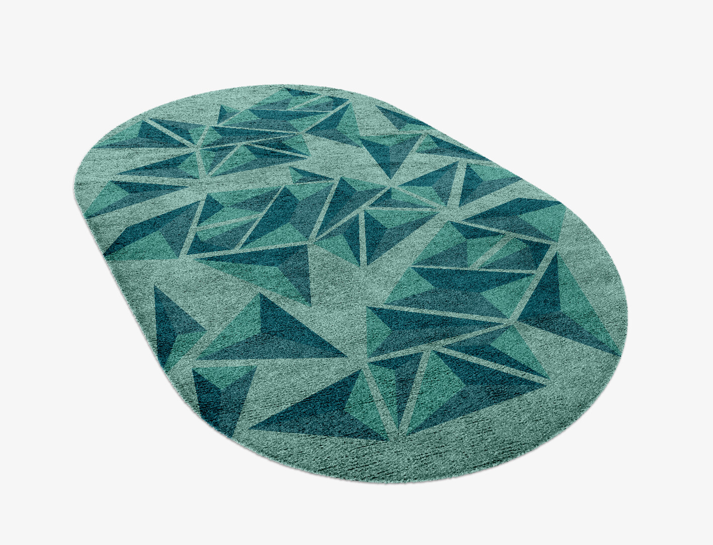 Obtuse Geometric Capsule Hand Knotted Bamboo Silk Custom Rug by Rug Artisan