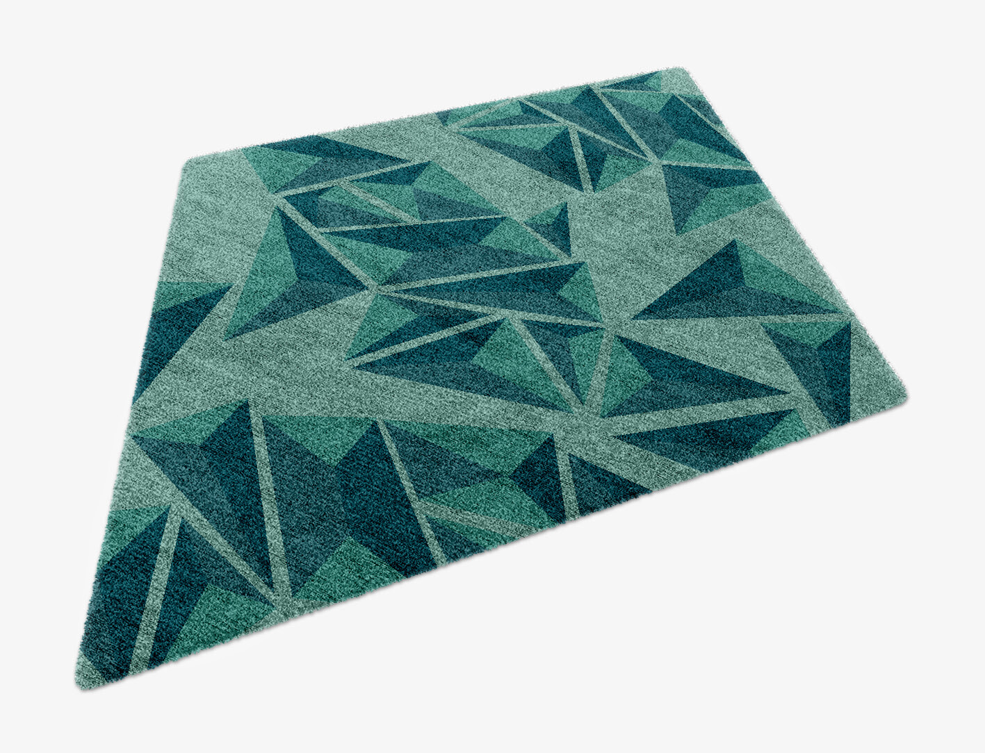 Obtuse Geometric Diamond Hand Knotted Bamboo Silk Custom Rug by Rug Artisan