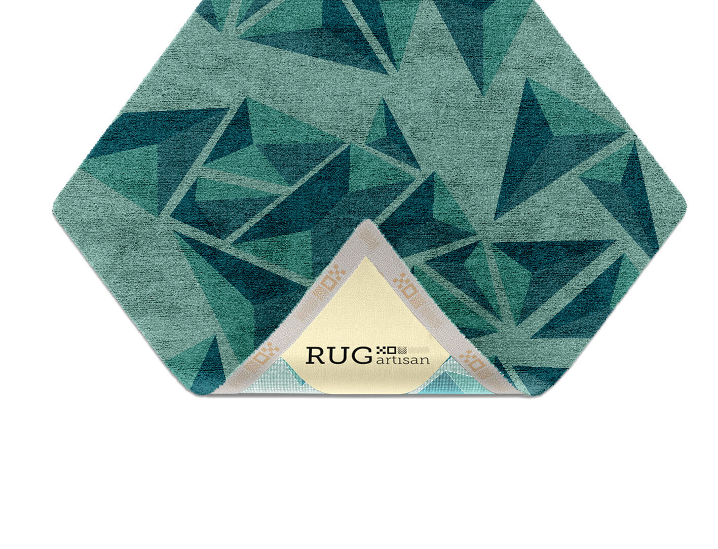 Obtuse Geometric Diamond Hand Knotted Bamboo Silk Custom Rug by Rug Artisan
