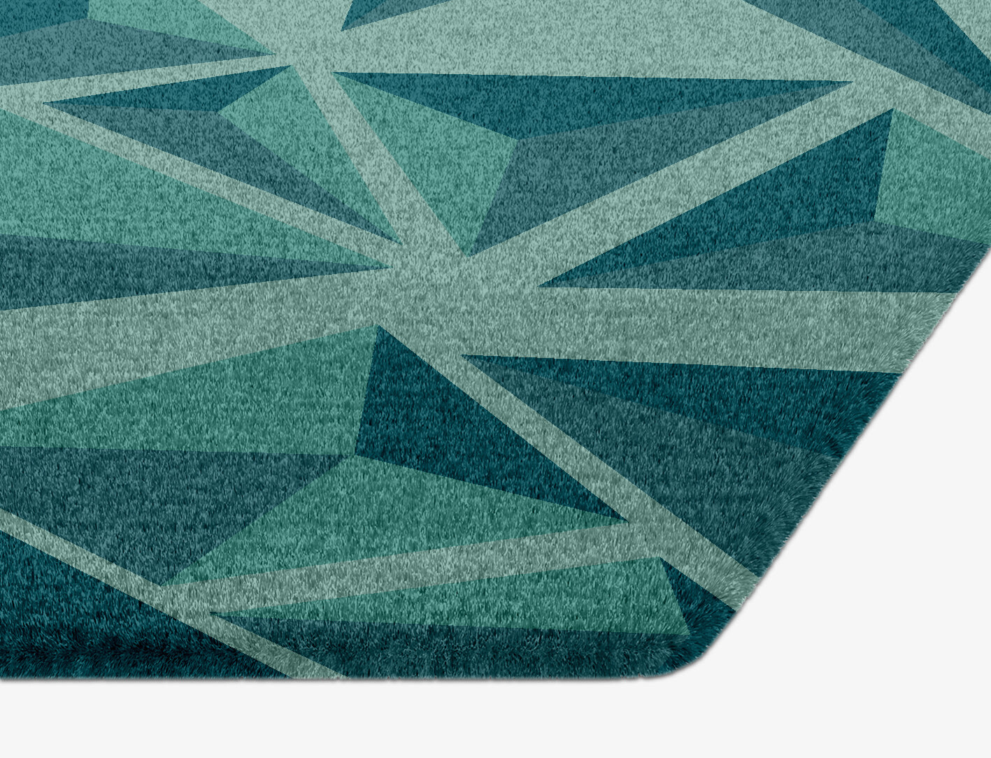 Obtuse Geometric Hexagon Hand Knotted Tibetan Wool Custom Rug by Rug Artisan