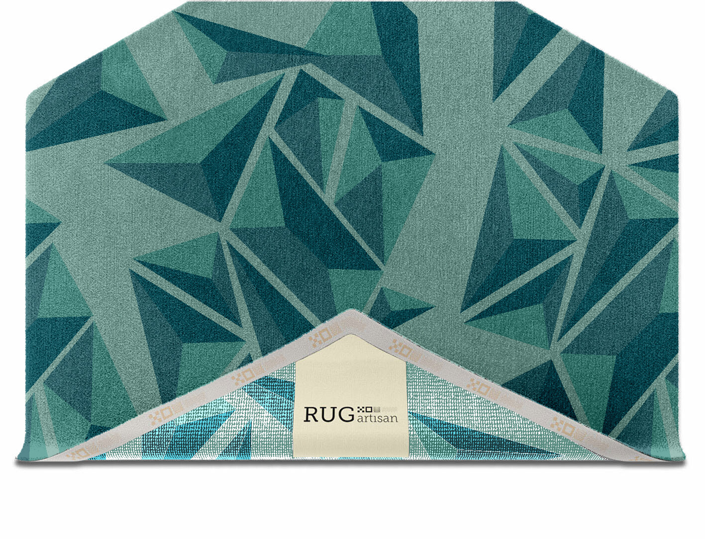 Obtuse Geometric Hexagon Hand Knotted Tibetan Wool Custom Rug by Rug Artisan