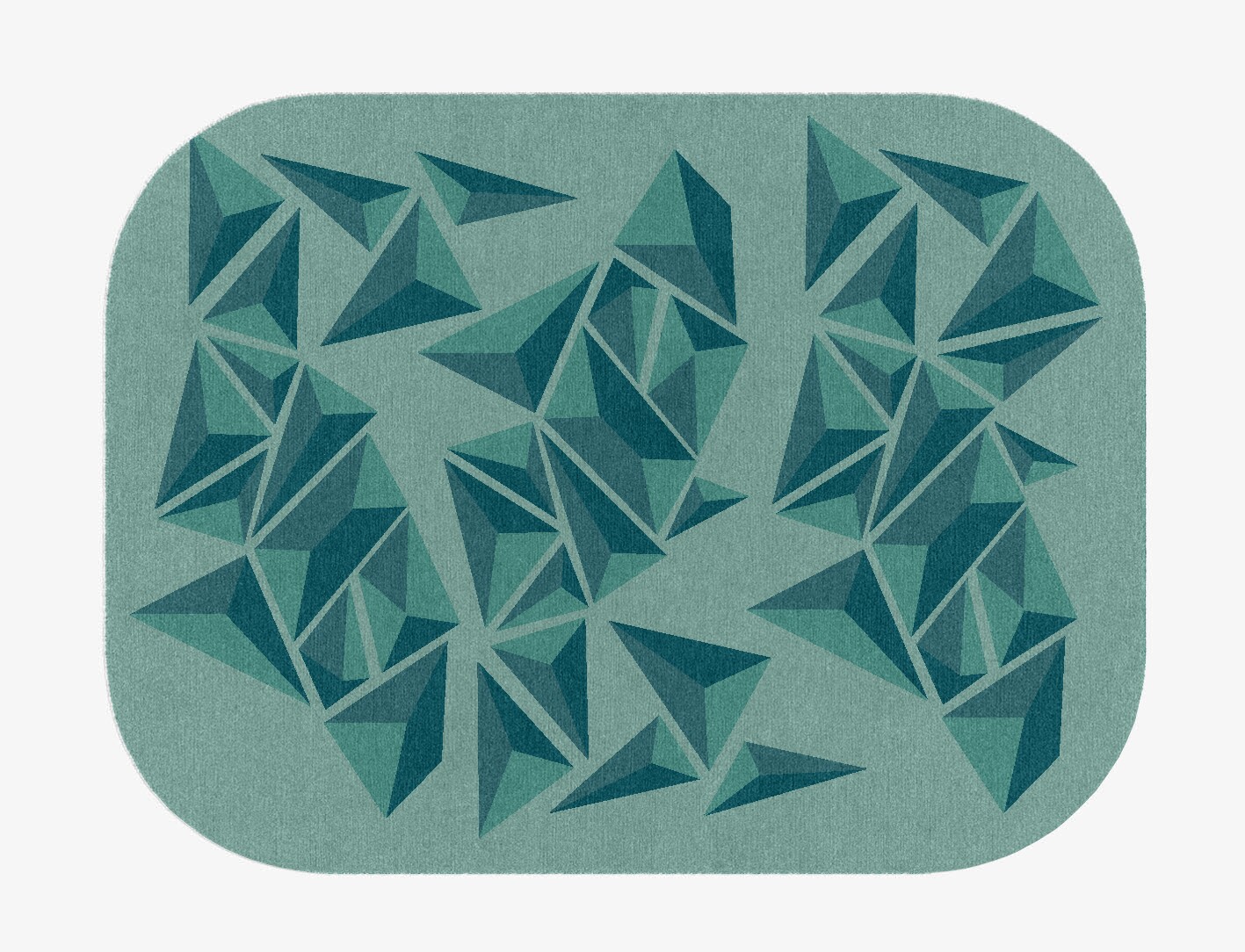 Obtuse Geometric Oblong Hand Knotted Tibetan Wool Custom Rug by Rug Artisan