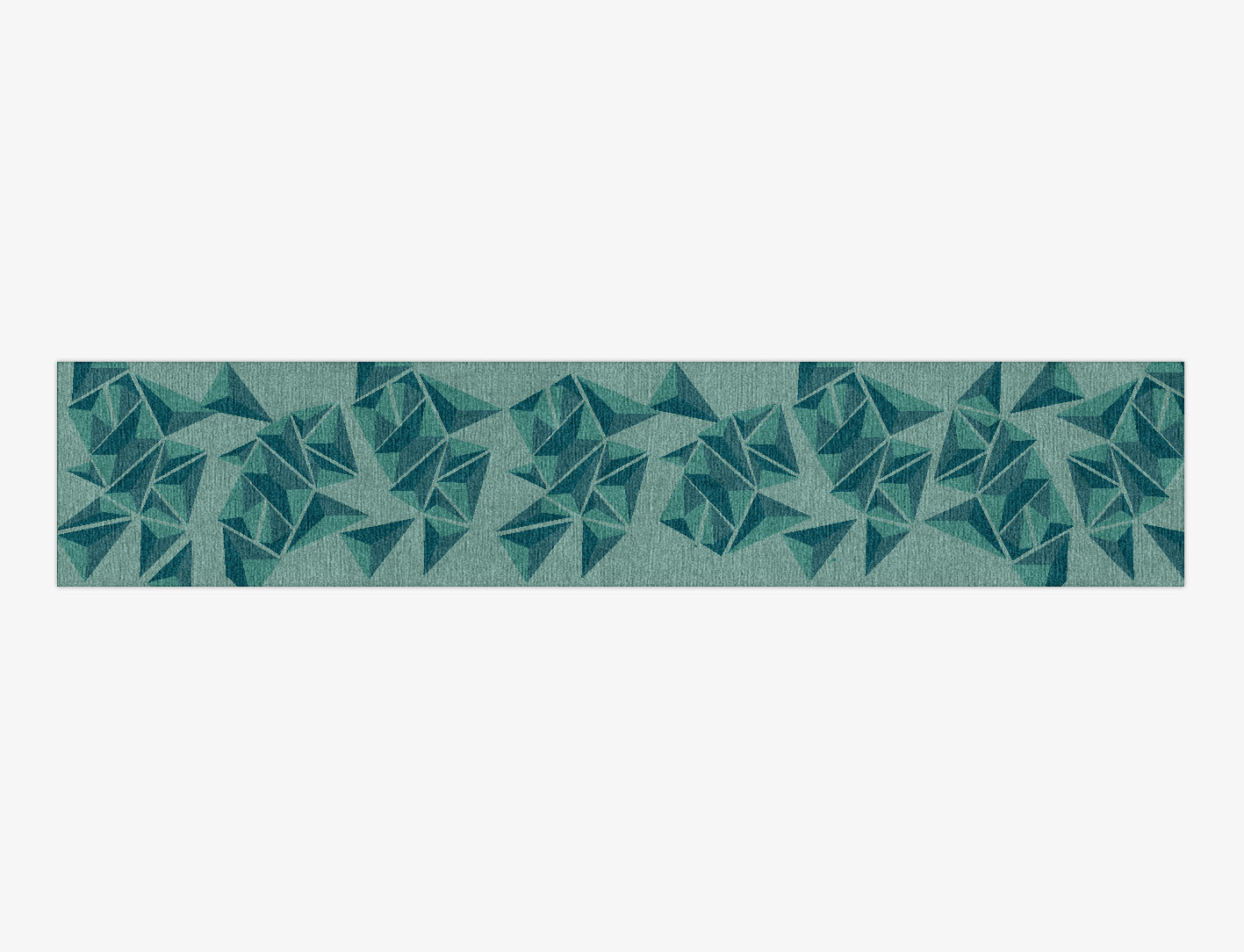 Obtuse Geometric Runner Hand Knotted Tibetan Wool Custom Rug by Rug Artisan