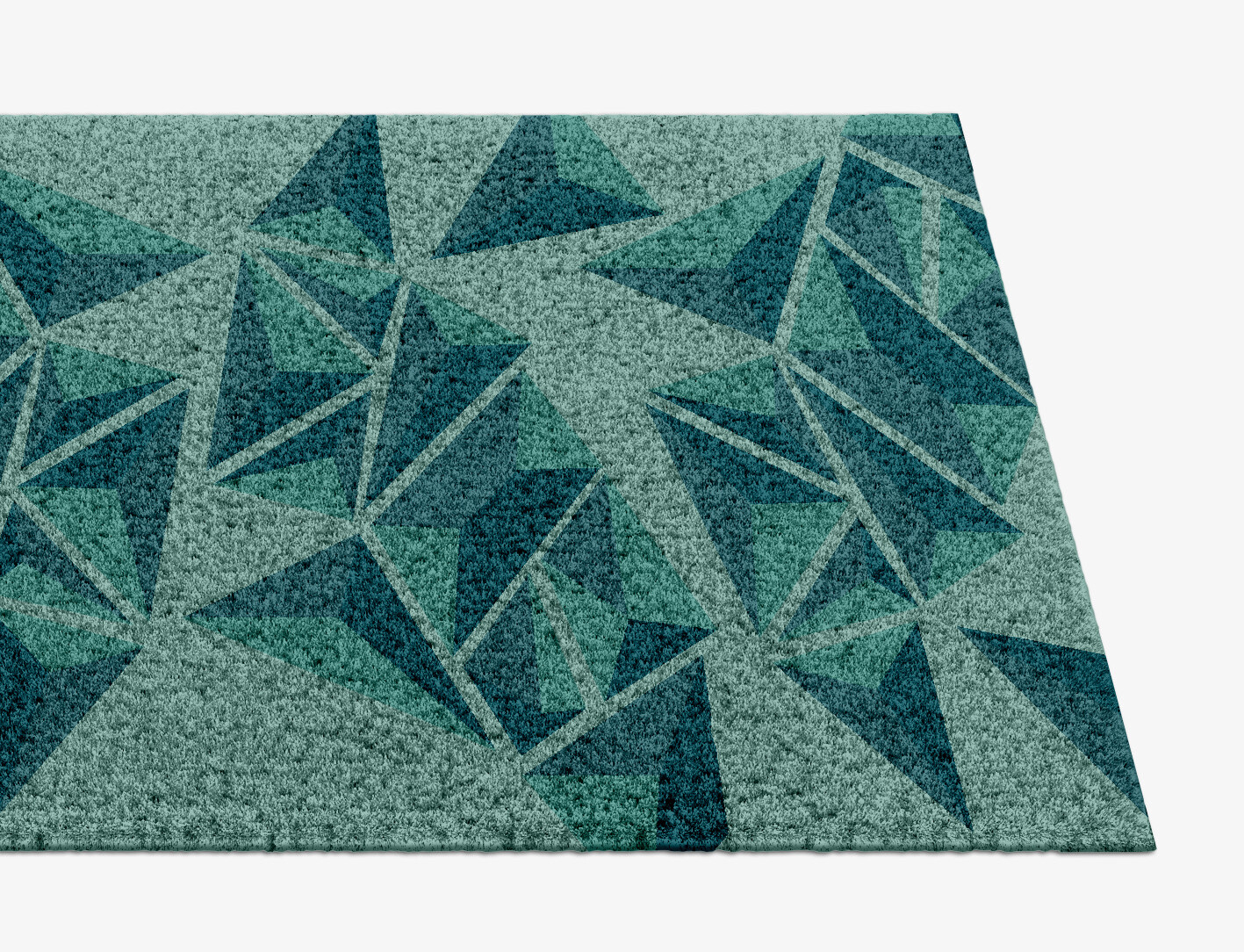 Obtuse Geometric Runner Hand Knotted Tibetan Wool Custom Rug by Rug Artisan