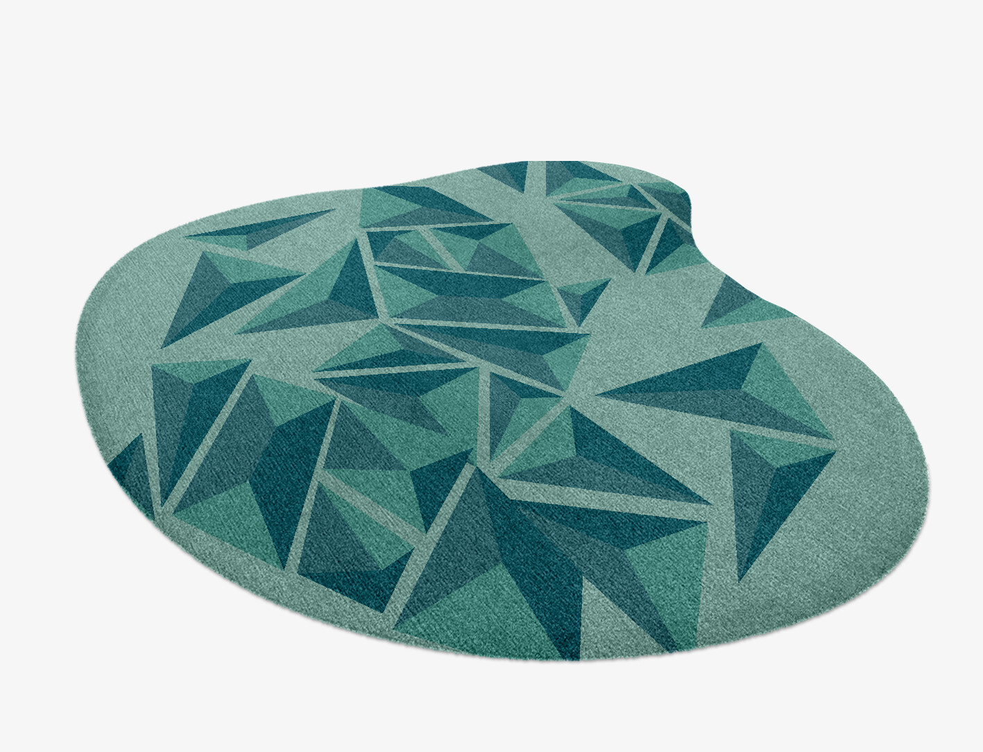 Obtuse Geometric Splash Hand Knotted Tibetan Wool Custom Rug by Rug Artisan