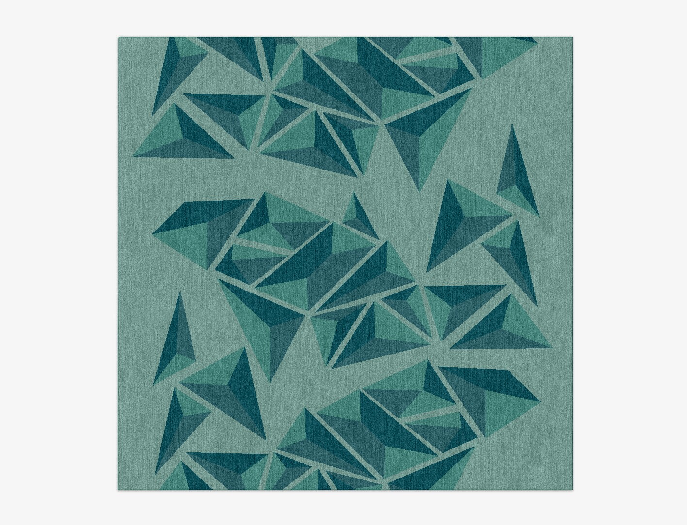 Obtuse Geometric Square Hand Knotted Tibetan Wool Custom Rug by Rug Artisan