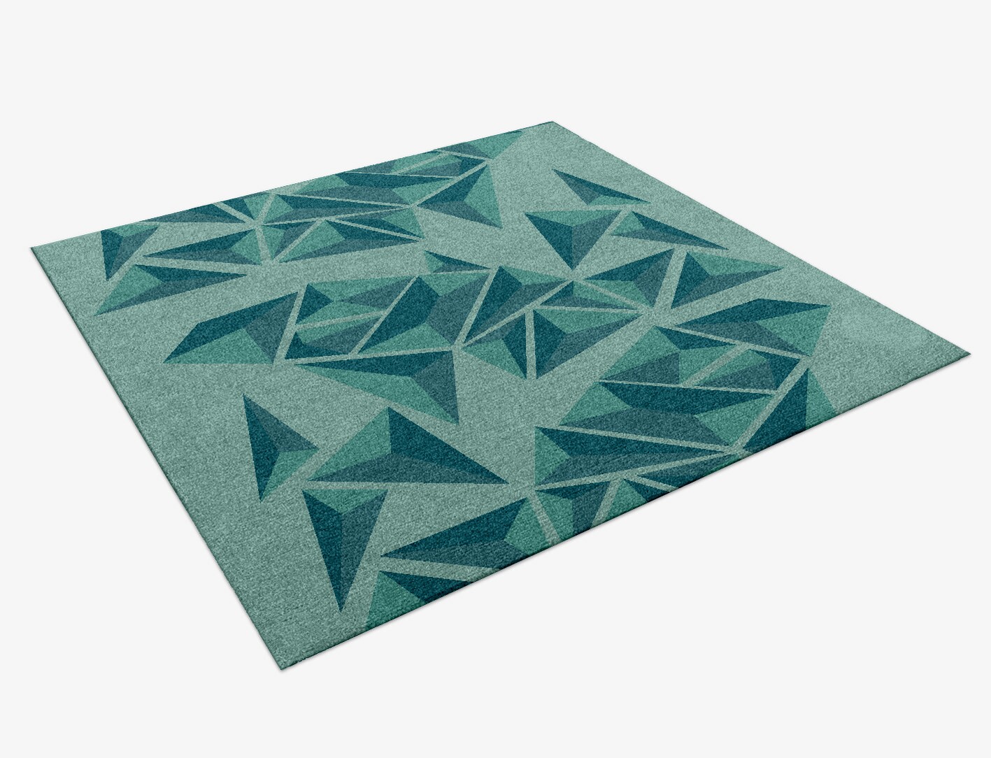 Obtuse Geometric Square Hand Knotted Tibetan Wool Custom Rug by Rug Artisan