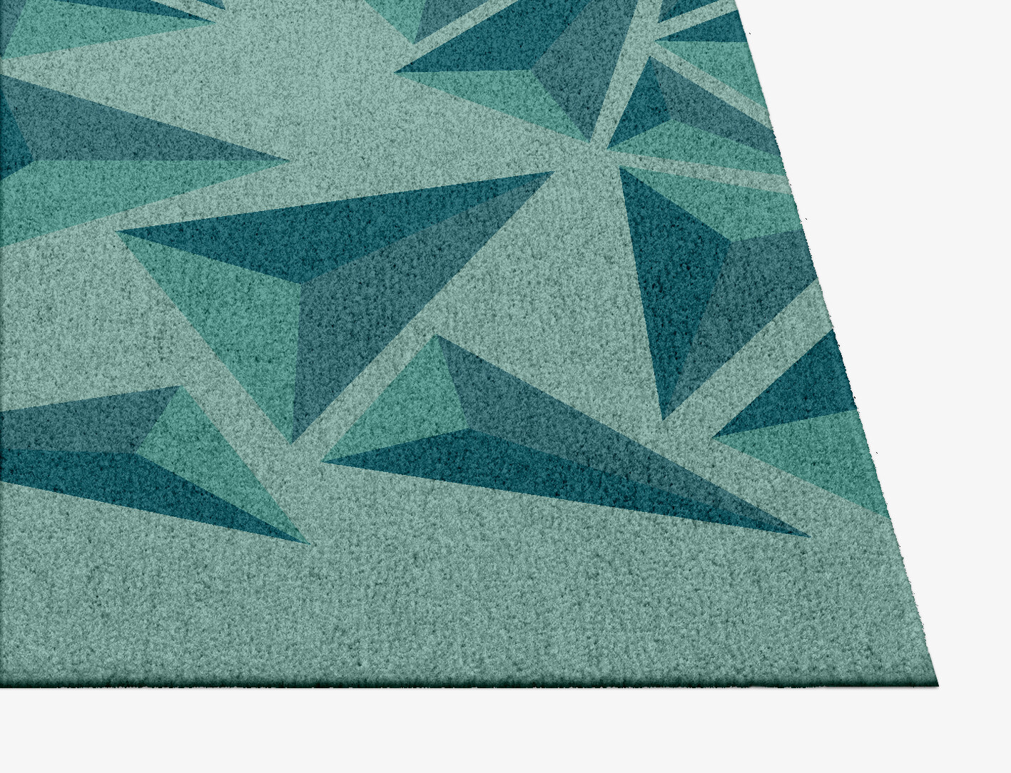 Obtuse Geometric Square Hand Knotted Tibetan Wool Custom Rug by Rug Artisan