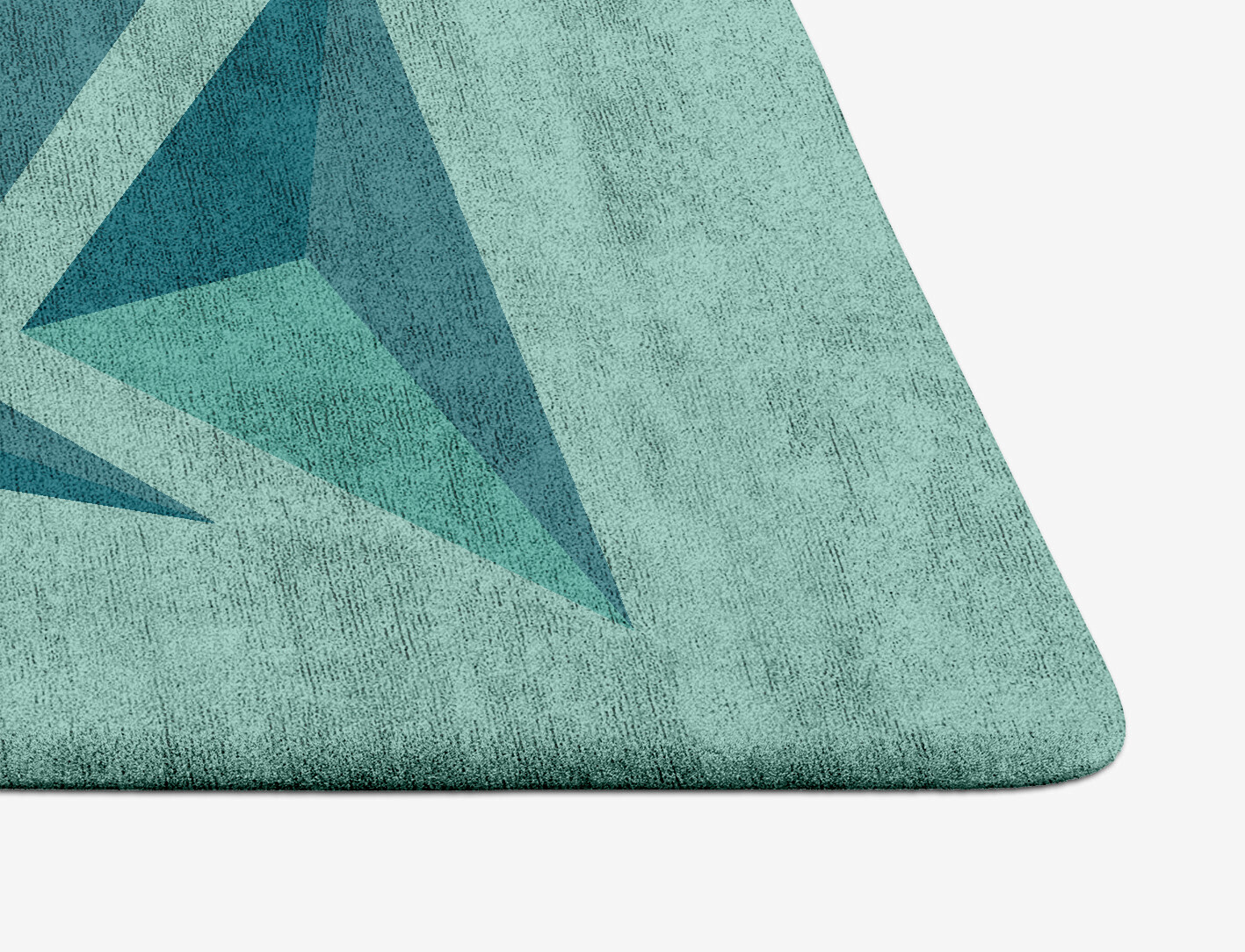 Obtuse Geometric Arch Hand Tufted Bamboo Silk Custom Rug by Rug Artisan