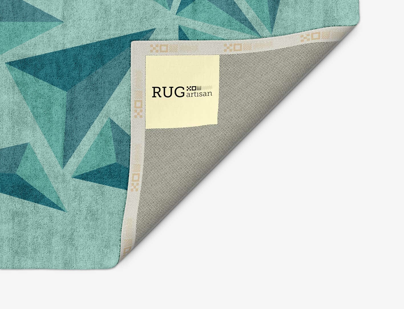 Obtuse Geometric Arch Hand Tufted Bamboo Silk Custom Rug by Rug Artisan