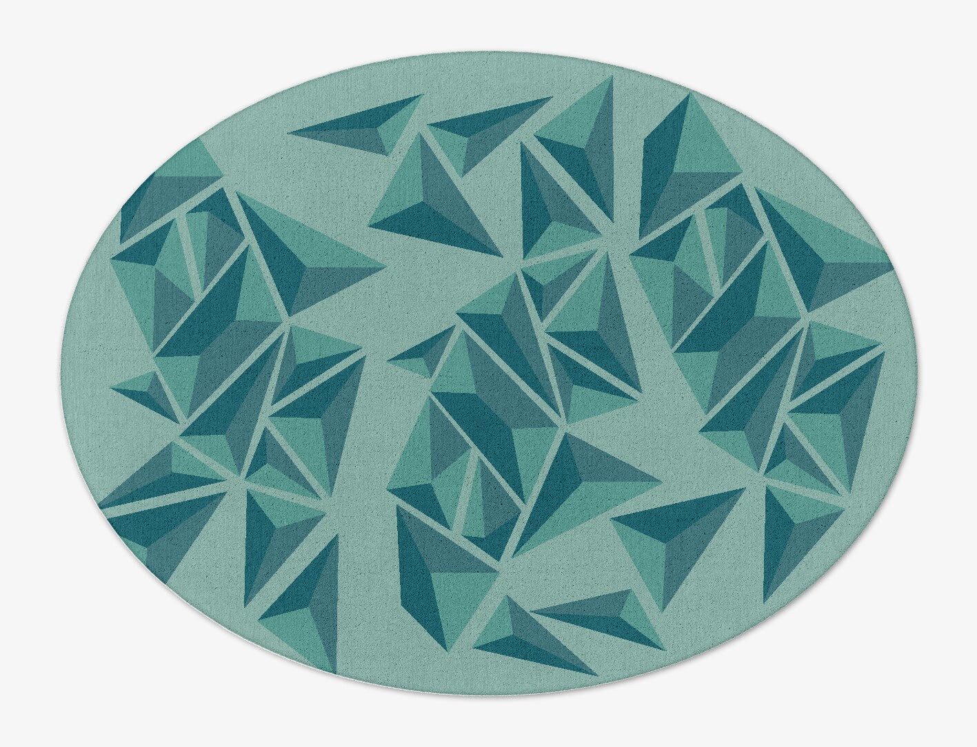 Obtuse Geometric Oval Hand Tufted Pure Wool Custom Rug by Rug Artisan