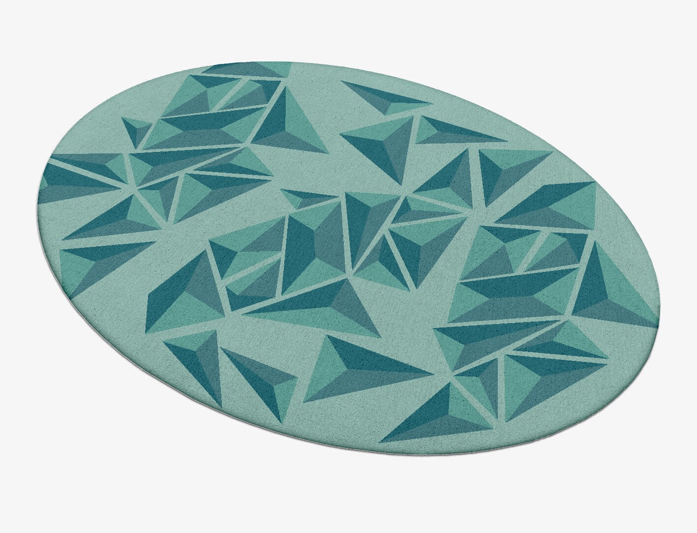 Obtuse Geometric Oval Hand Tufted Pure Wool Custom Rug by Rug Artisan