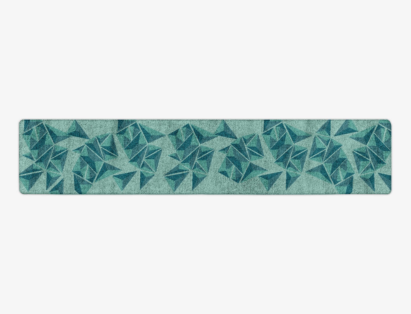 Obtuse Geometric Runner Hand Tufted Bamboo Silk Custom Rug by Rug Artisan