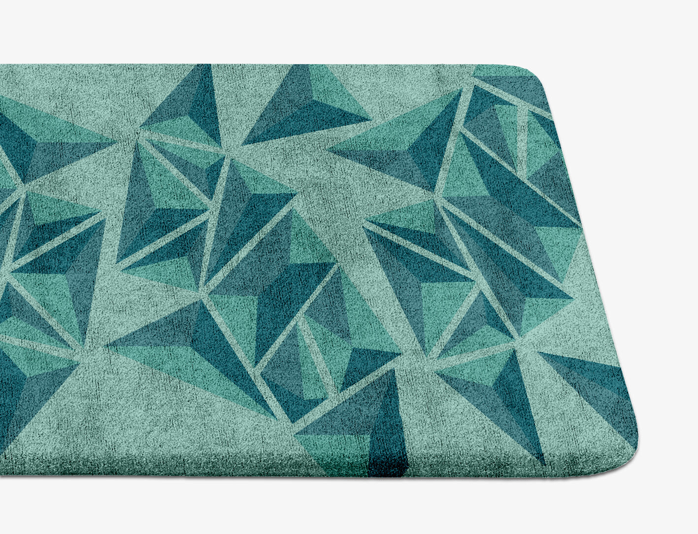 Obtuse Geometric Runner Hand Tufted Bamboo Silk Custom Rug by Rug Artisan