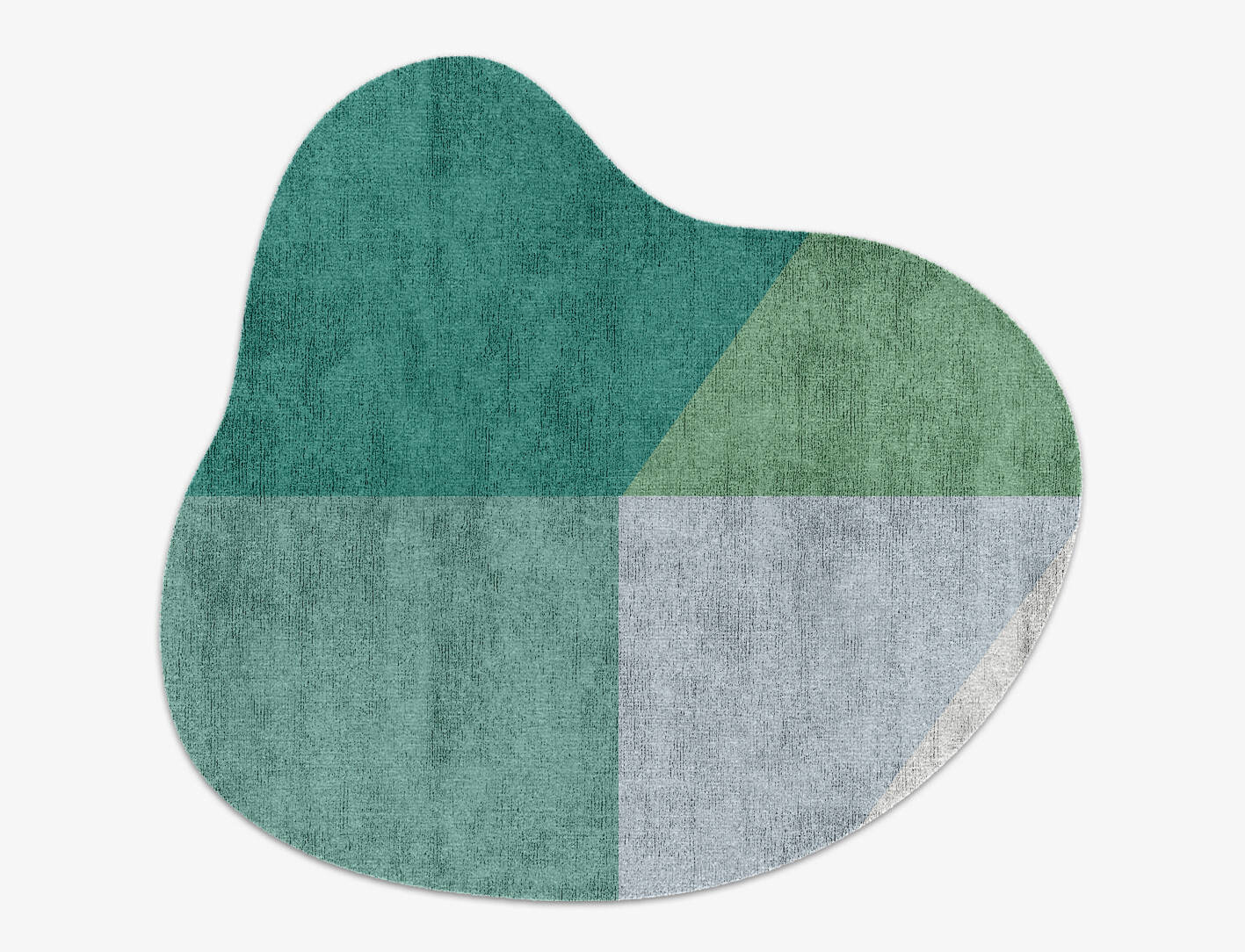 Oceanic  Splash Hand Knotted Bamboo Silk Custom Rug by Rug Artisan