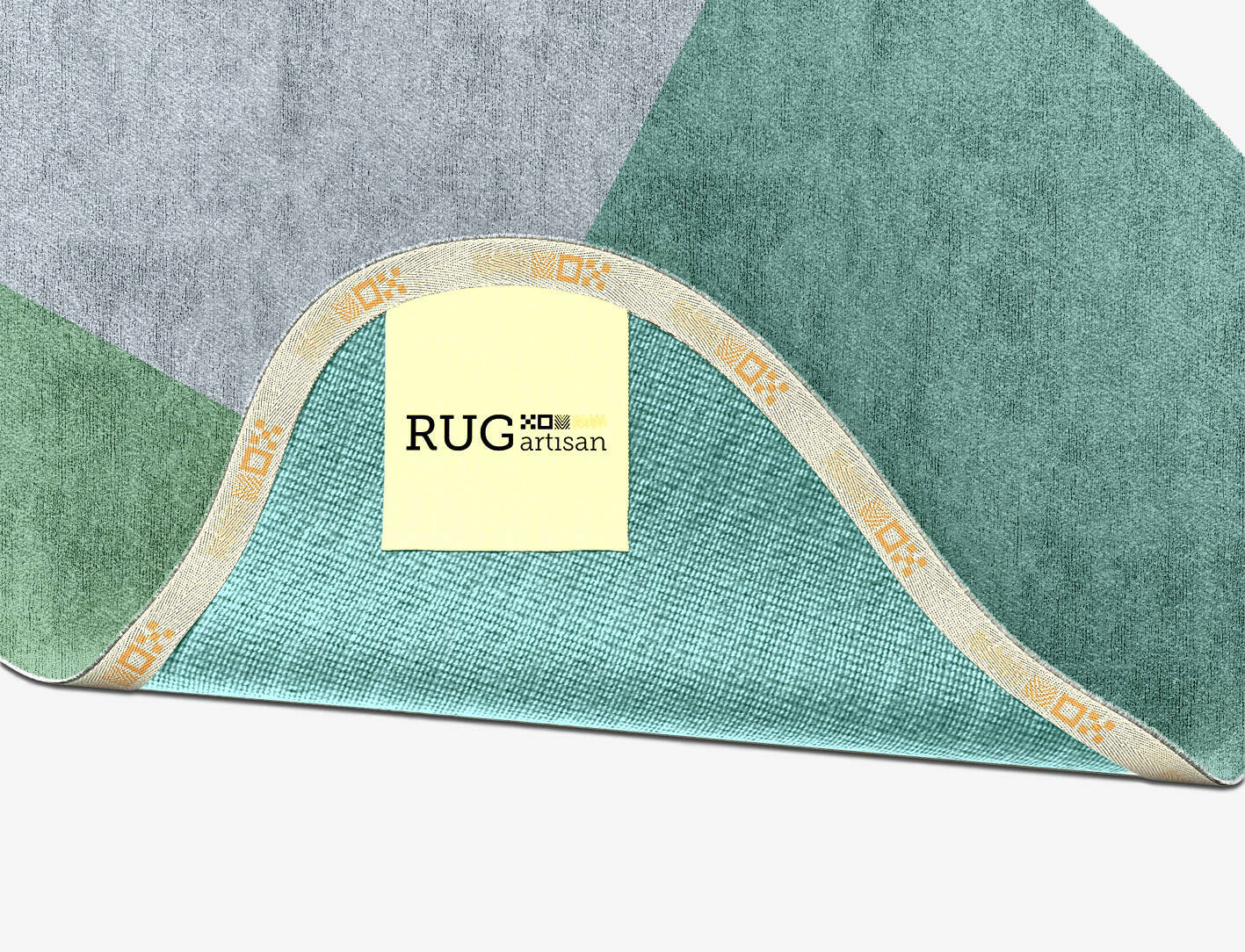Oceanic  Splash Hand Knotted Bamboo Silk Custom Rug by Rug Artisan