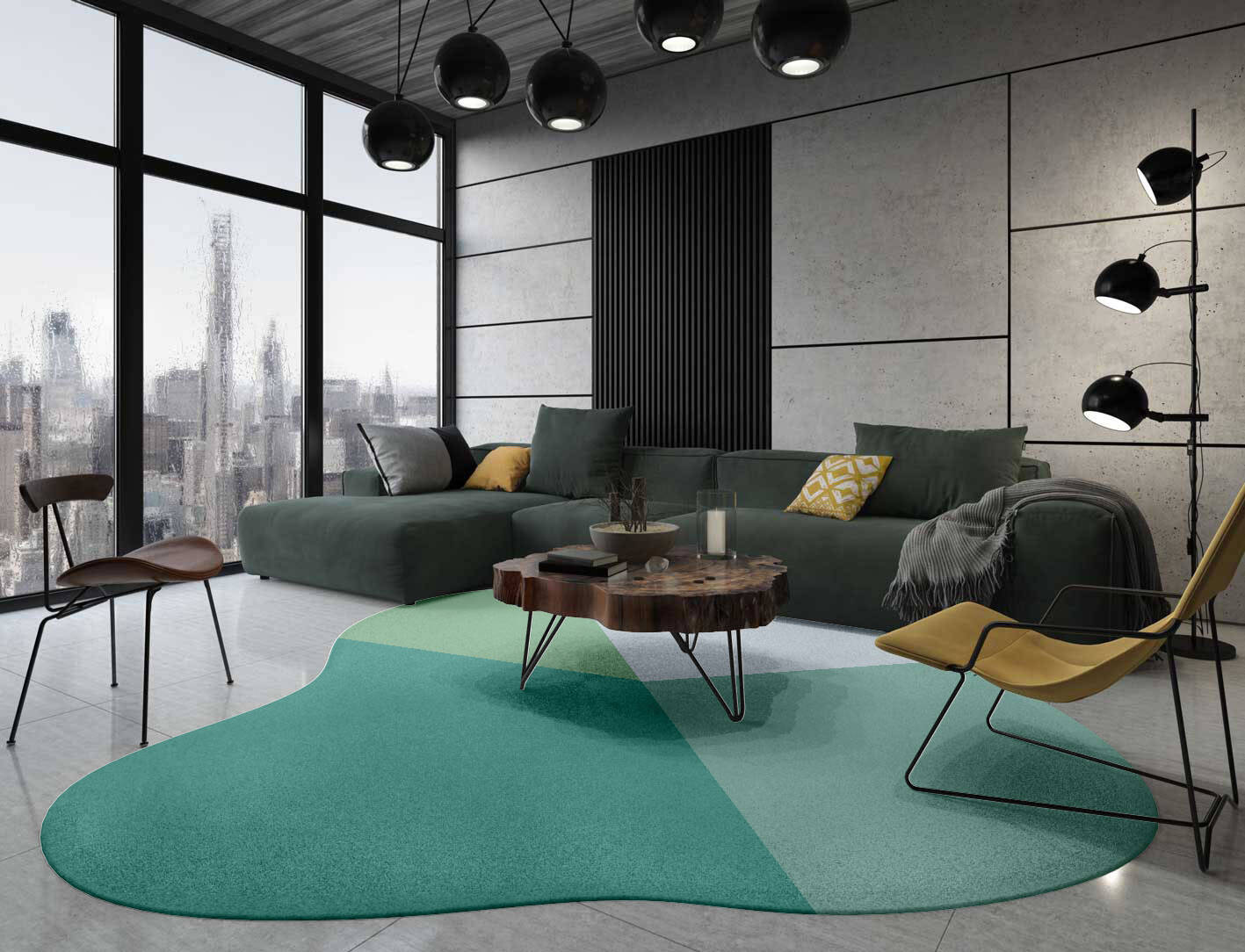 Oceanic  Splash Hand Tufted Pure Wool Custom Rug by Rug Artisan