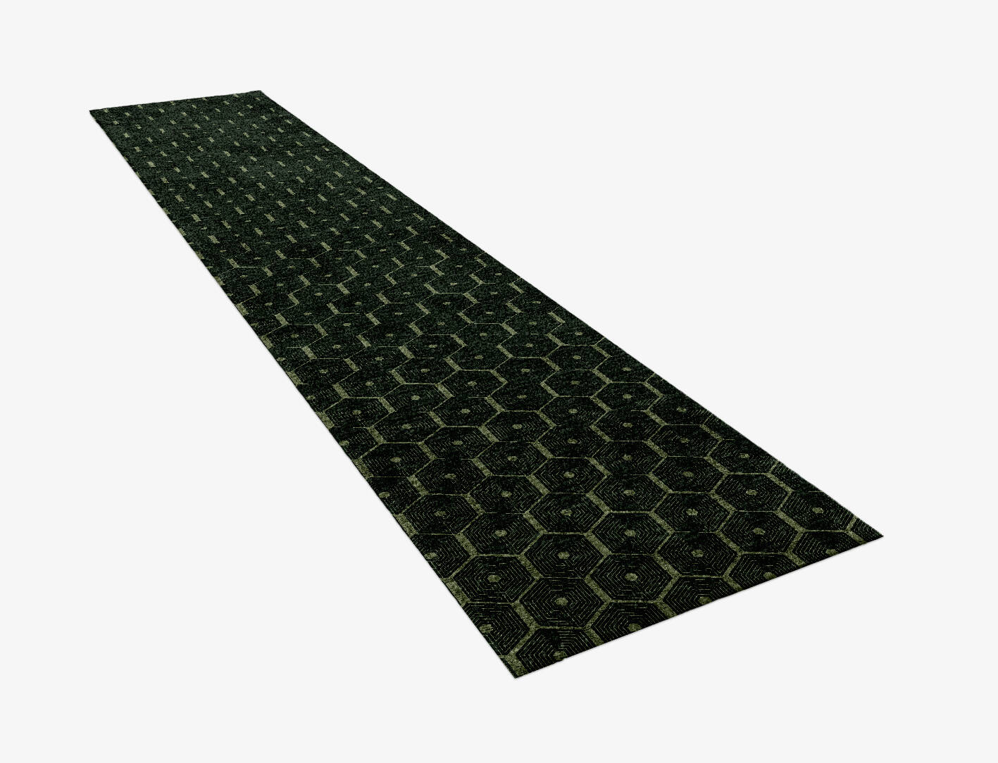 Octa Maze Modern Geometrics Runner Hand Knotted Bamboo Silk Custom Rug by Rug Artisan
