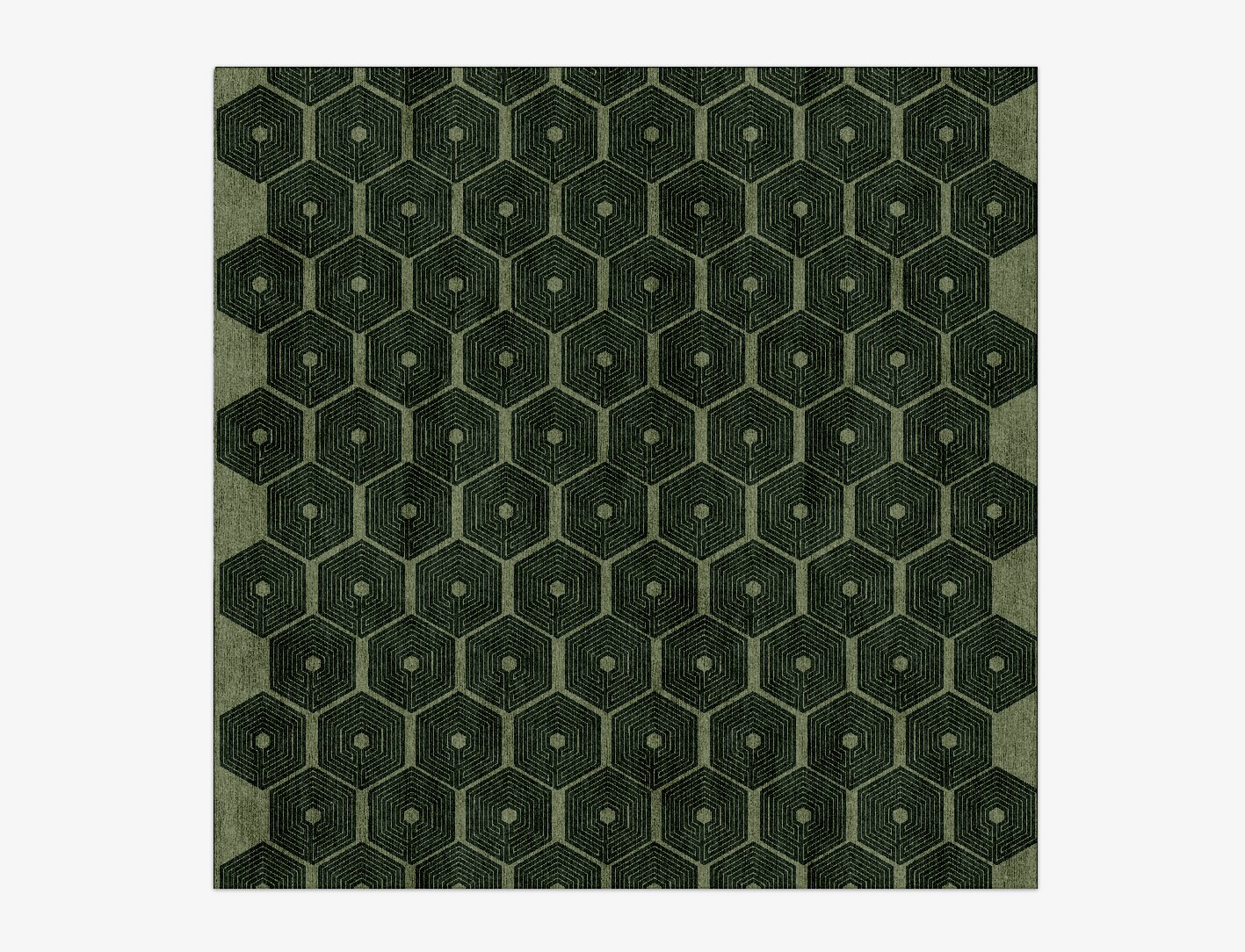 Octa Maze Geometric Square Hand Knotted Bamboo Silk Custom Rug by Rug Artisan