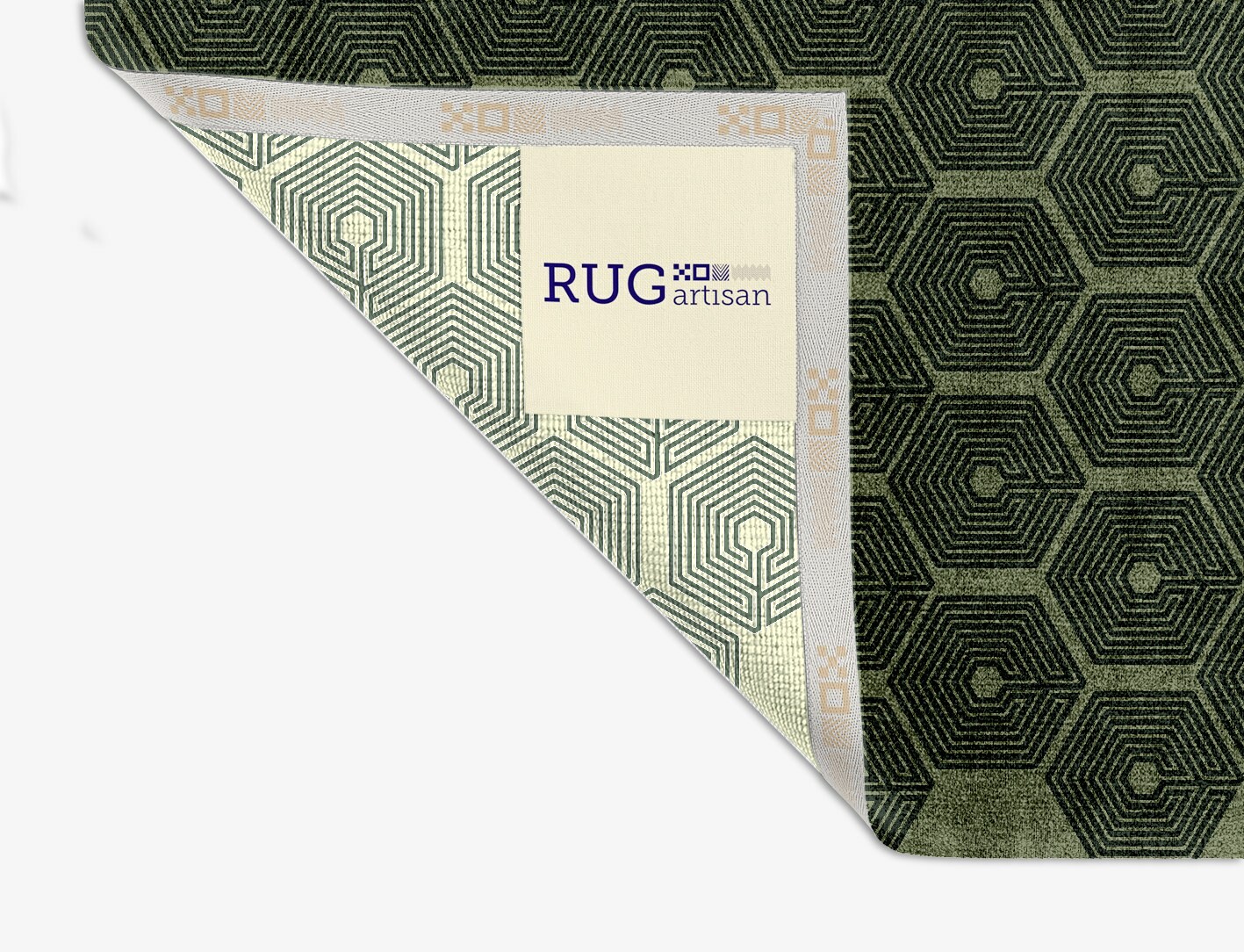 Octa Maze Geometric Square Hand Knotted Bamboo Silk Custom Rug by Rug Artisan