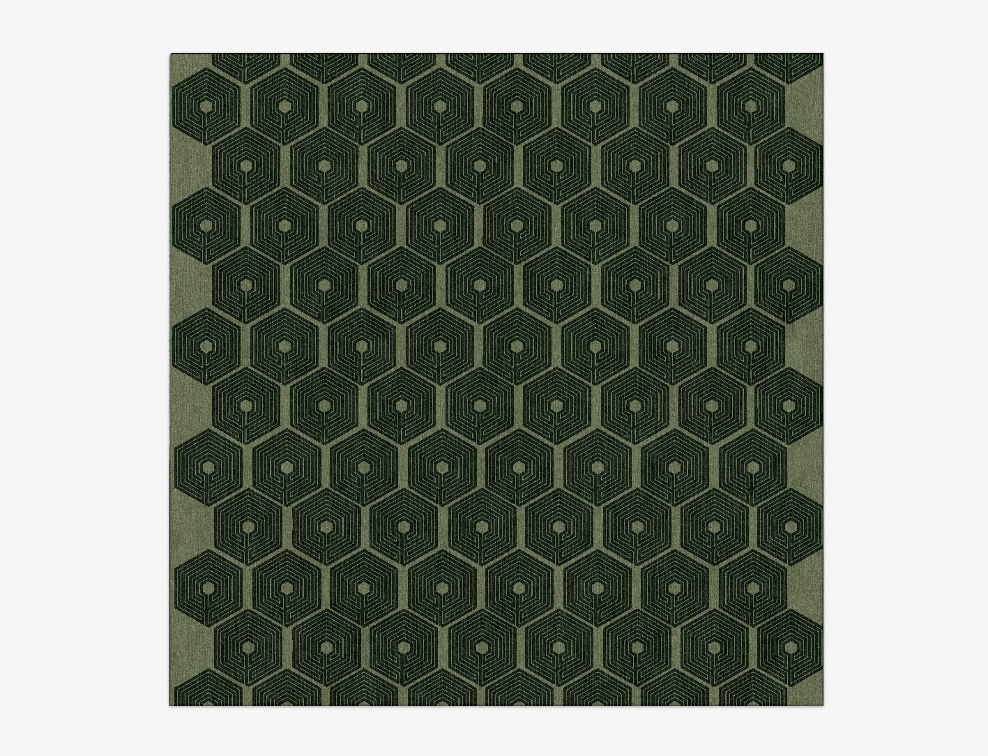 Octa Maze Geometric Square Hand Knotted Tibetan Wool Custom Rug by Rug Artisan