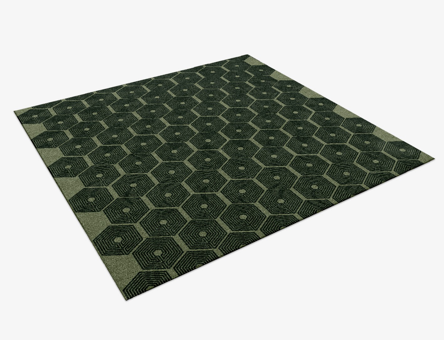 Octa Maze Geometric Square Hand Knotted Tibetan Wool Custom Rug by Rug Artisan