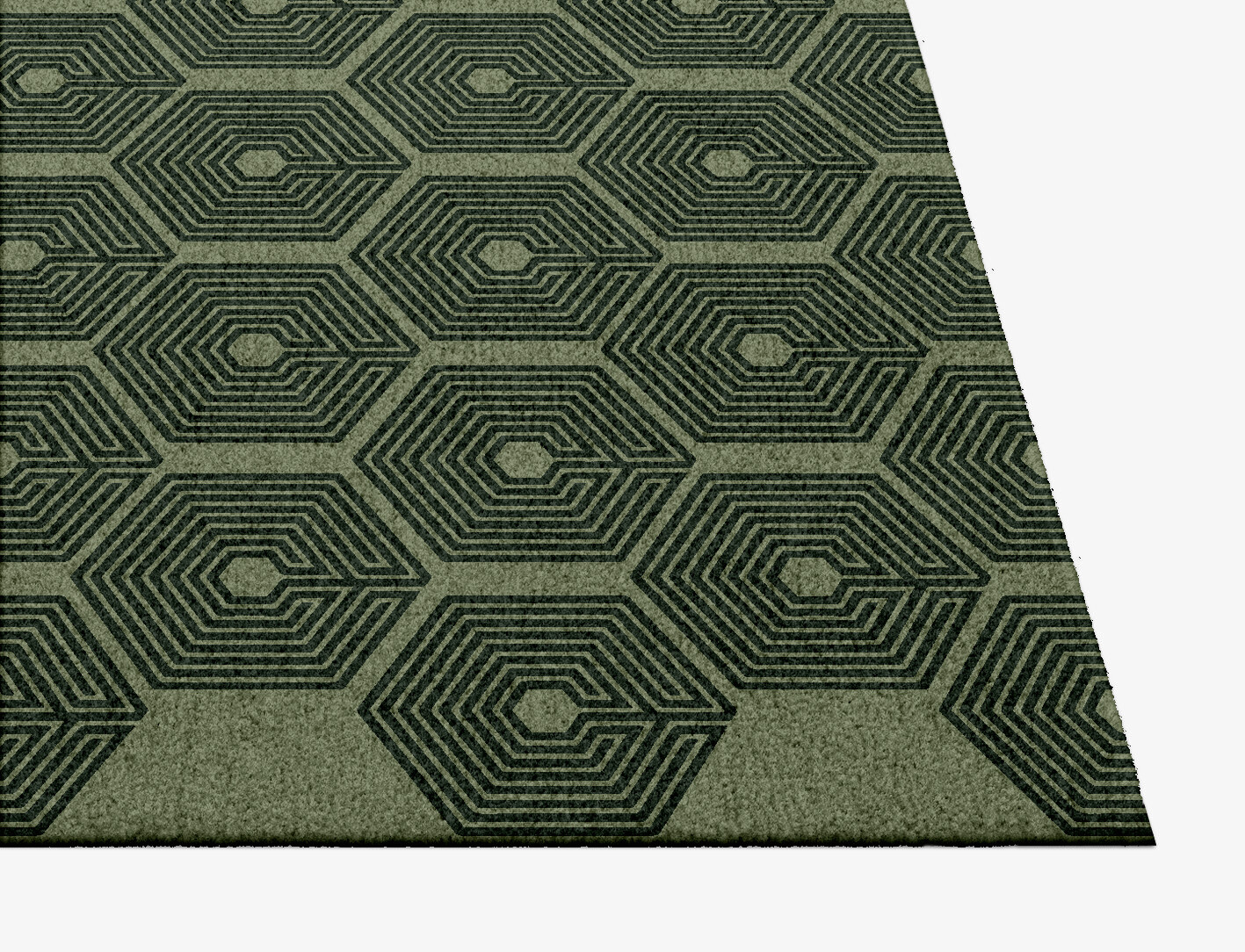 Octa Maze Geometric Square Hand Knotted Tibetan Wool Custom Rug by Rug Artisan