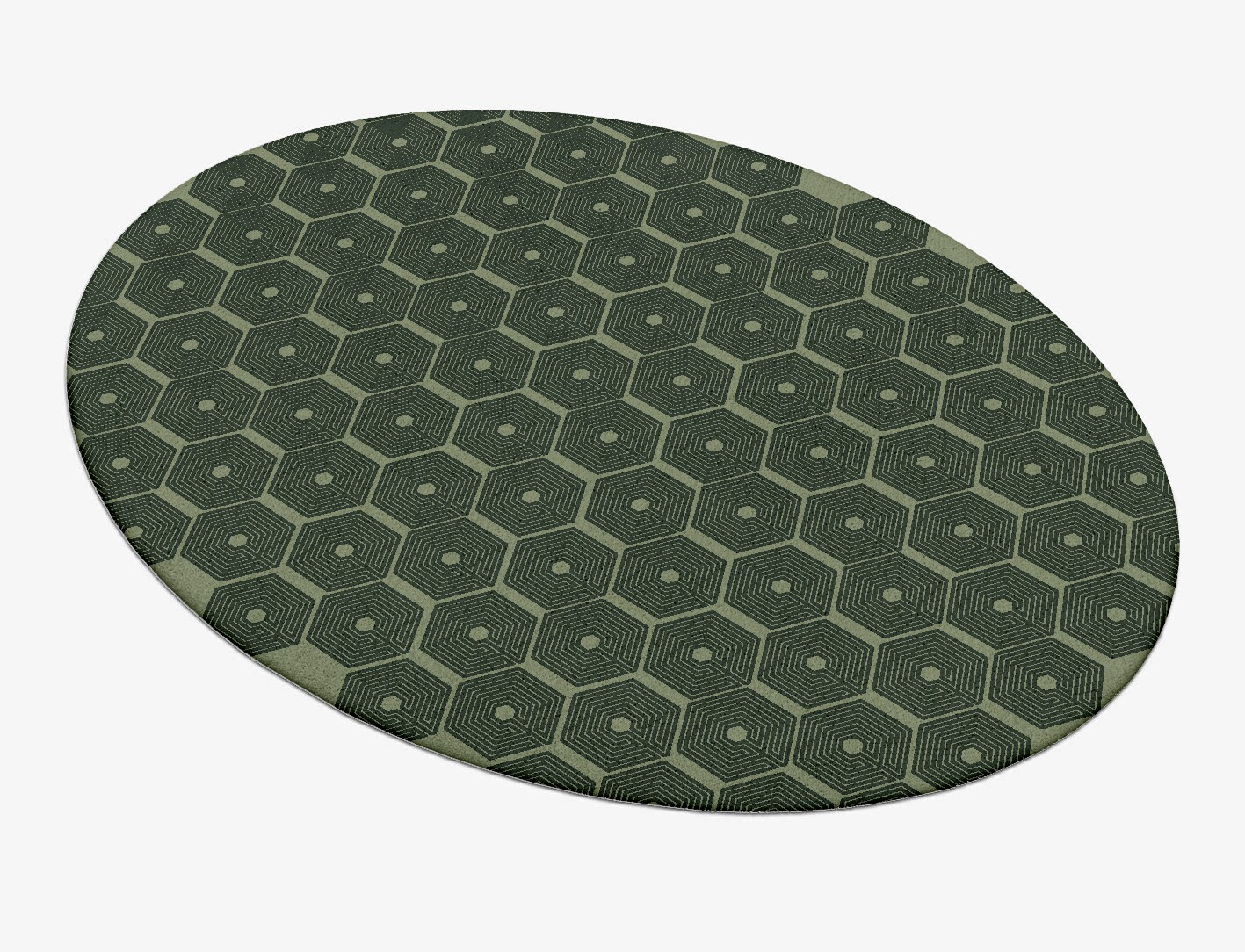 Octa Maze Geometric Oval Hand Tufted Pure Wool Custom Rug by Rug Artisan