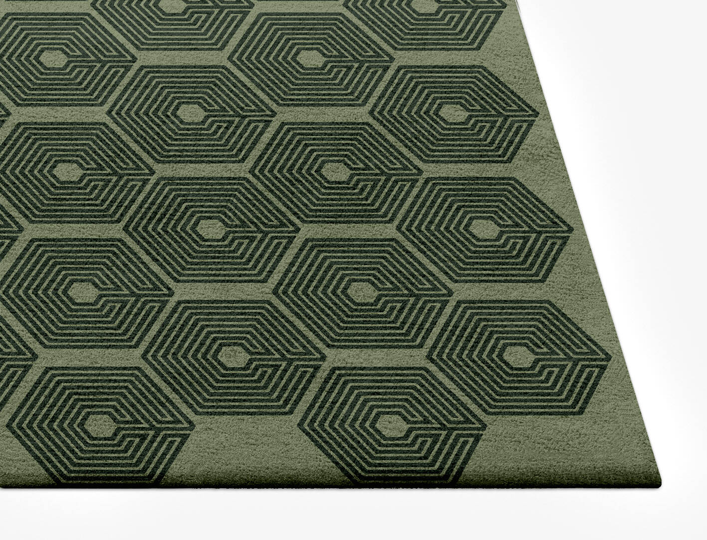Octa Maze Modern Geometrics Rectangle Hand Tufted Pure Wool Custom Rug by Rug Artisan