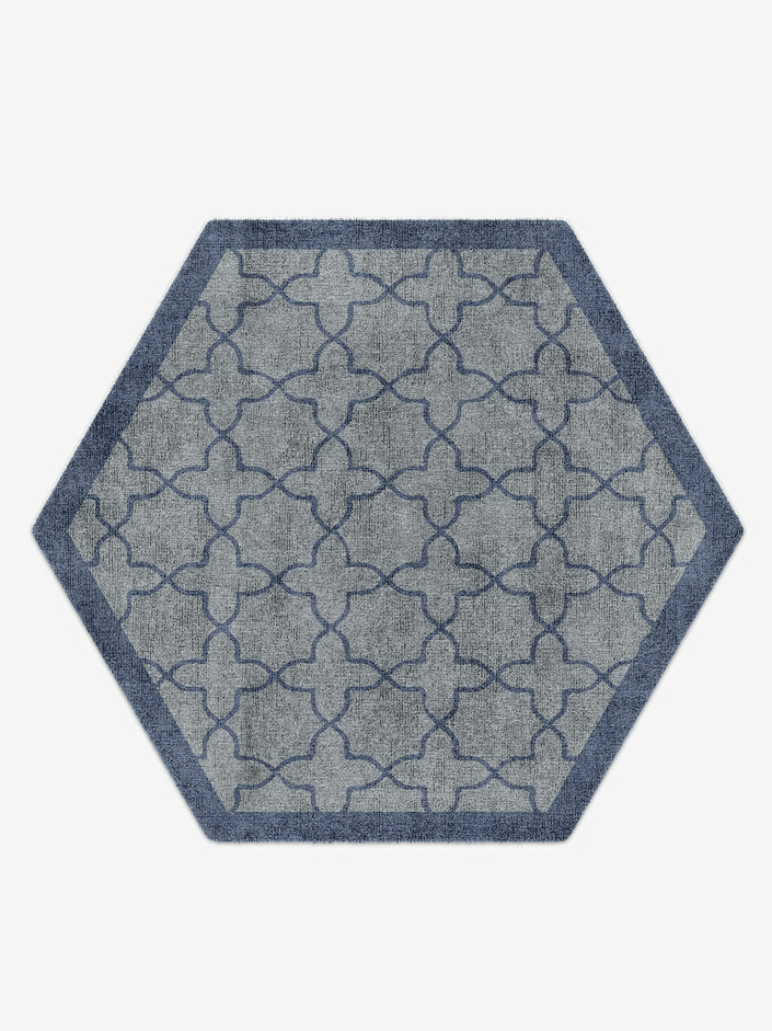 Octade Hexagon Hand Knotted Bamboo Silk custom handmade rug