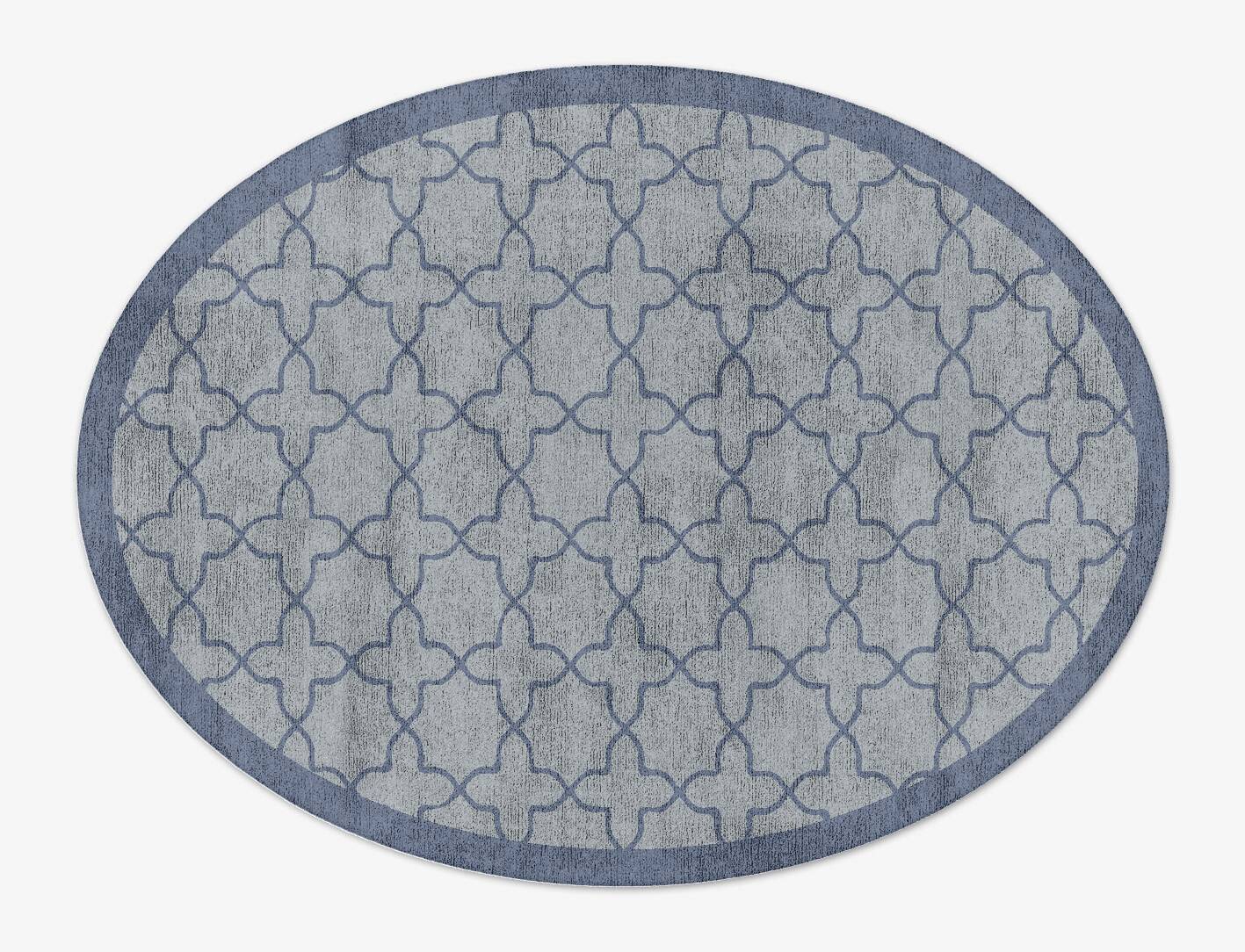 Octade Geometric Oval Hand Tufted Bamboo Silk Custom Rug by Rug Artisan