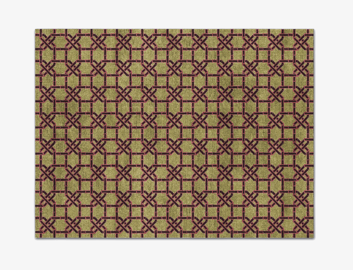 Octahedra Geometric Rectangle Flatweave Bamboo Silk Custom Rug by Rug Artisan