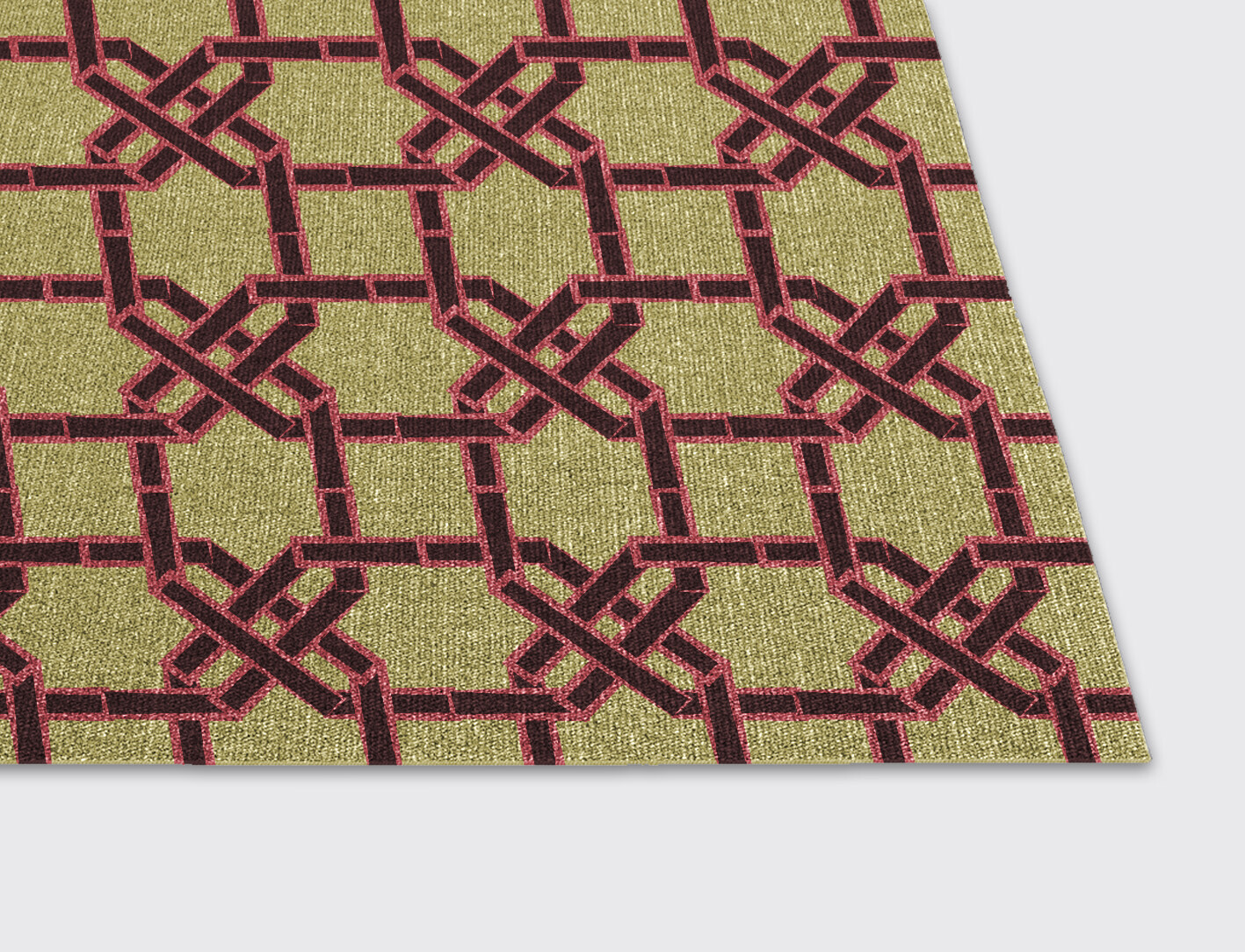 Octahedra Geometric Rectangle Flatweave New Zealand Wool Custom Rug by Rug Artisan